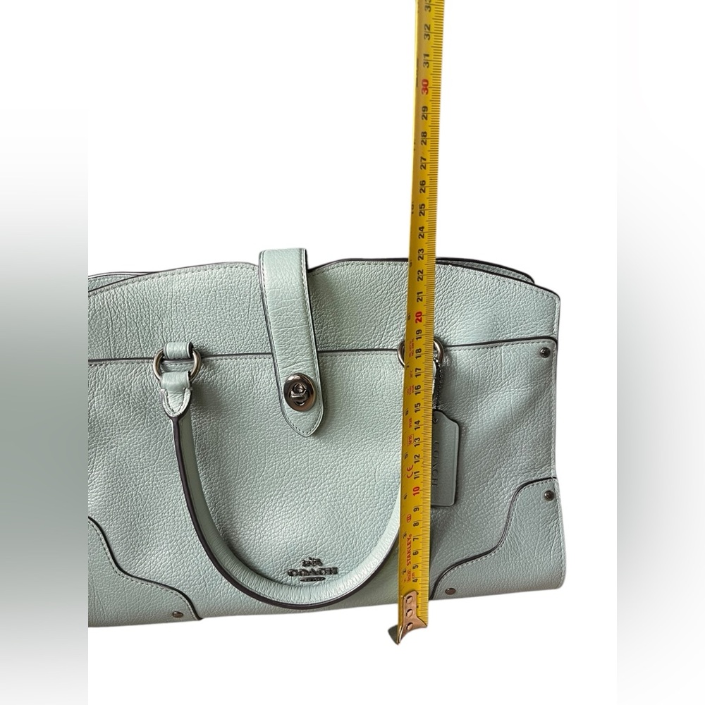 Coach Sage/teal Green Leather Handbag - Picture 14 of 17